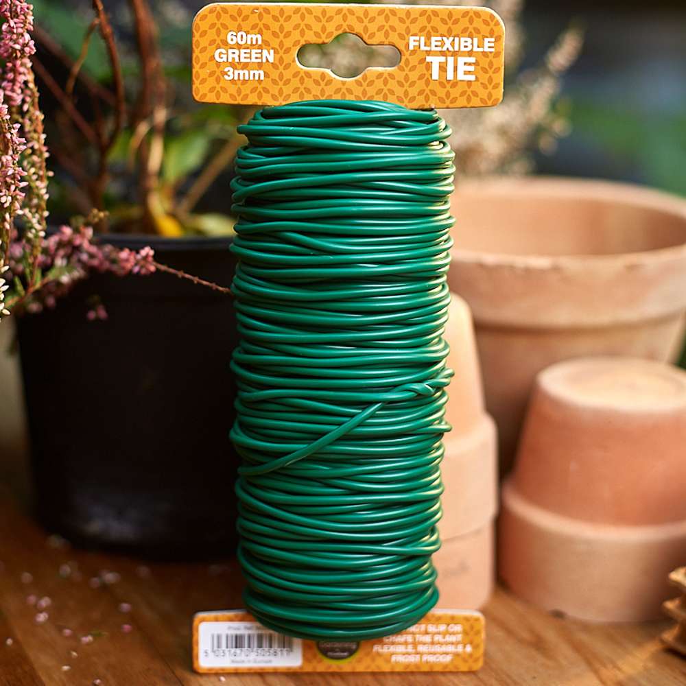 Fleksibelt opbindingsbånd, grøn, 60 m