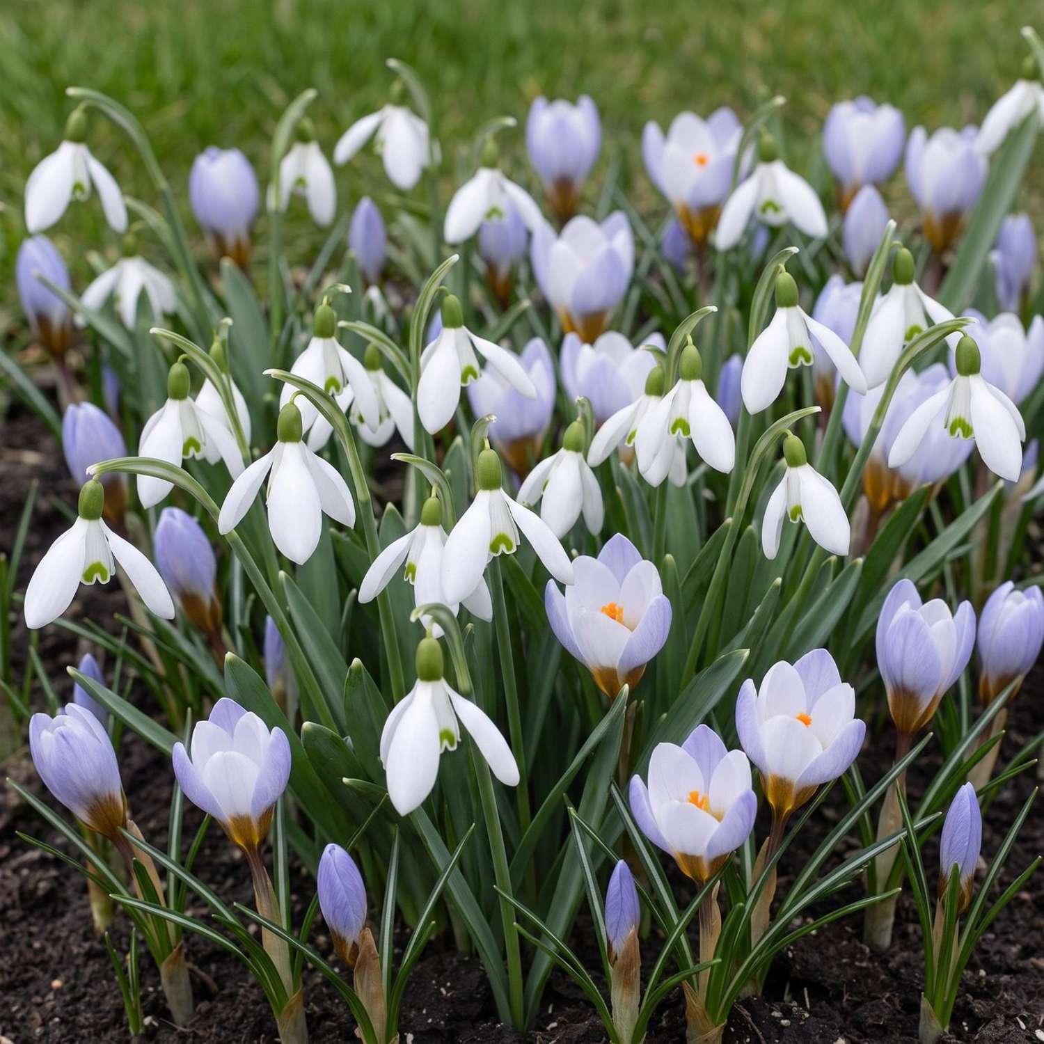 Færdigbed '100 dage – blå & hvid' (1 m²)