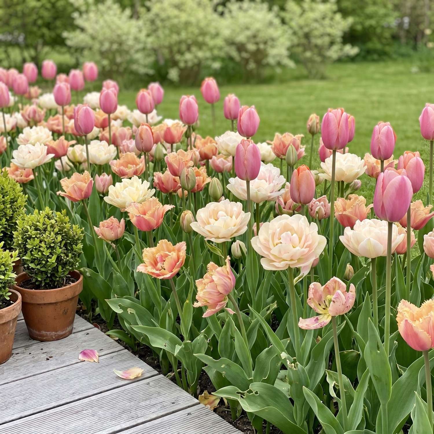 Færdigbed 'Apricot Lace' (1 m²)