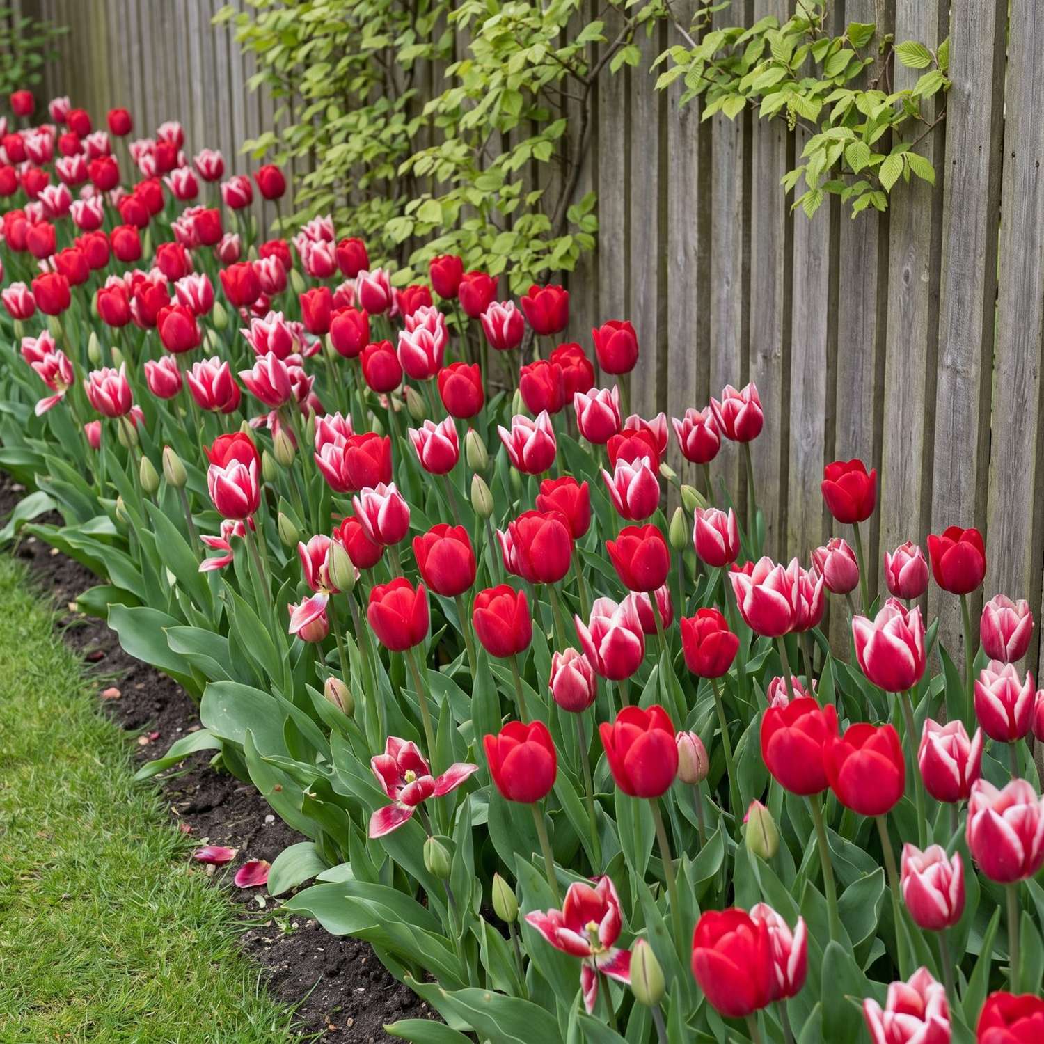 Færdigbed 'Forever Red & White' (1 m²)