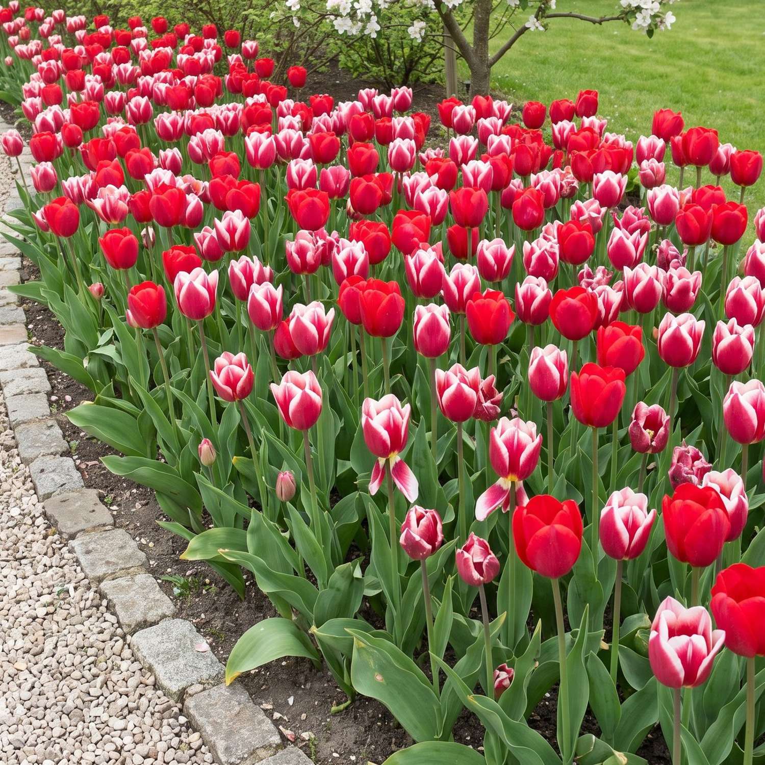 Færdigbed 'Forever Red & White' (1 m²)