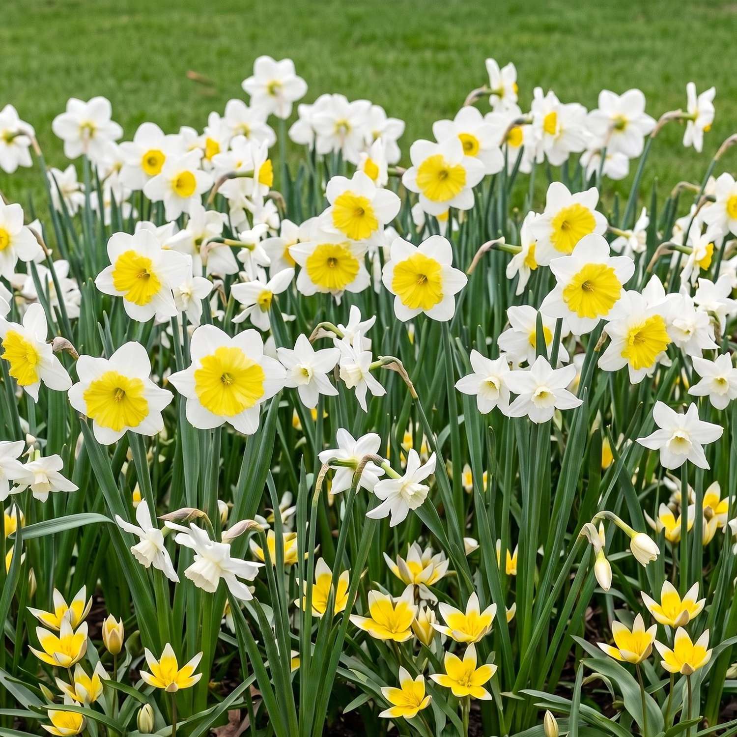 Færdigbed 'Forever Yellow & White' (1 m²)