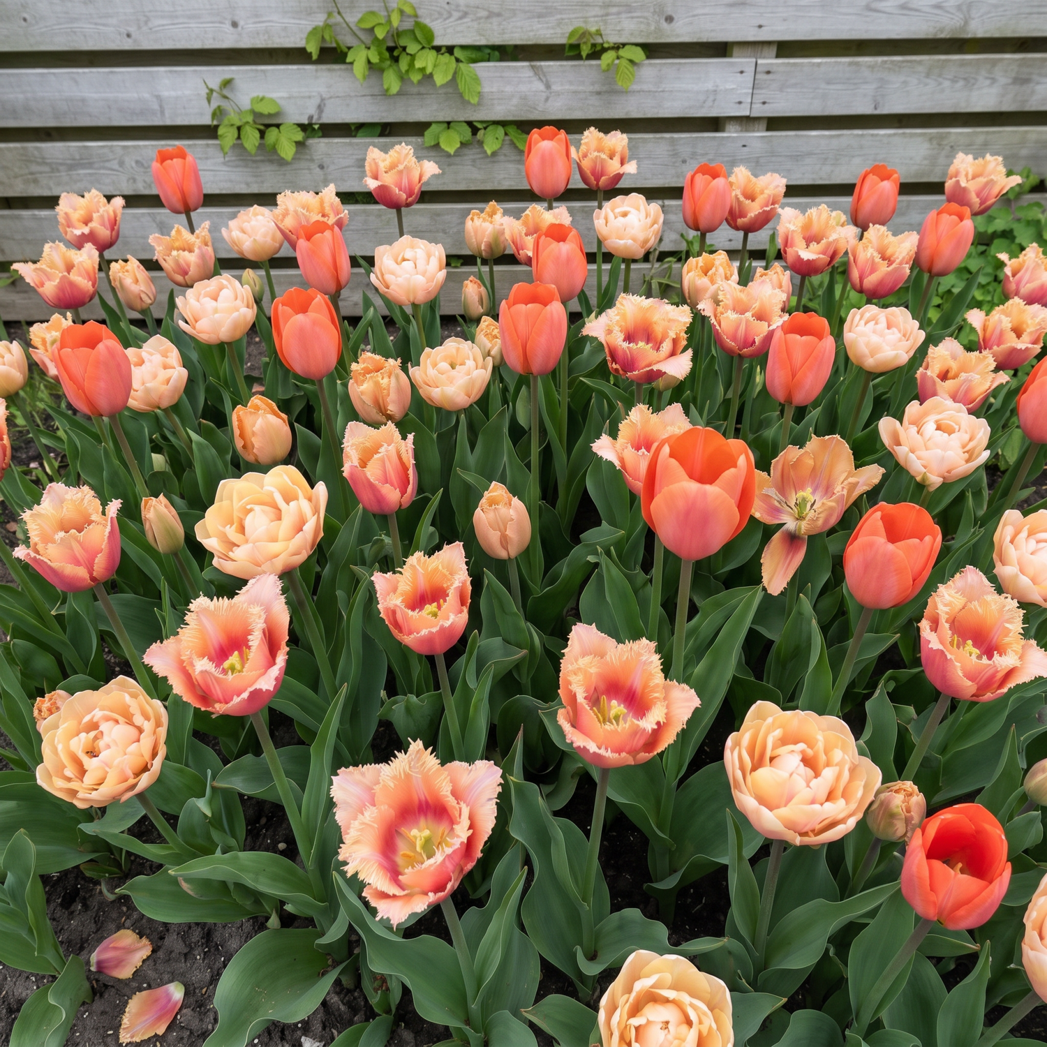 Færdigbed 'Peach Melba' (1 m²)