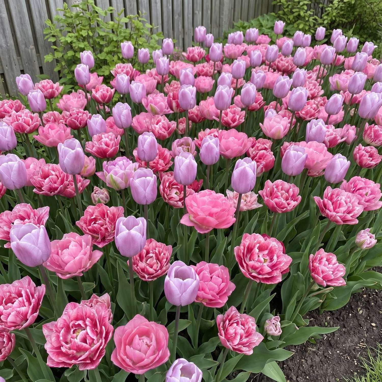 Færdigbed 'Pink Ruffles' (1 m²)