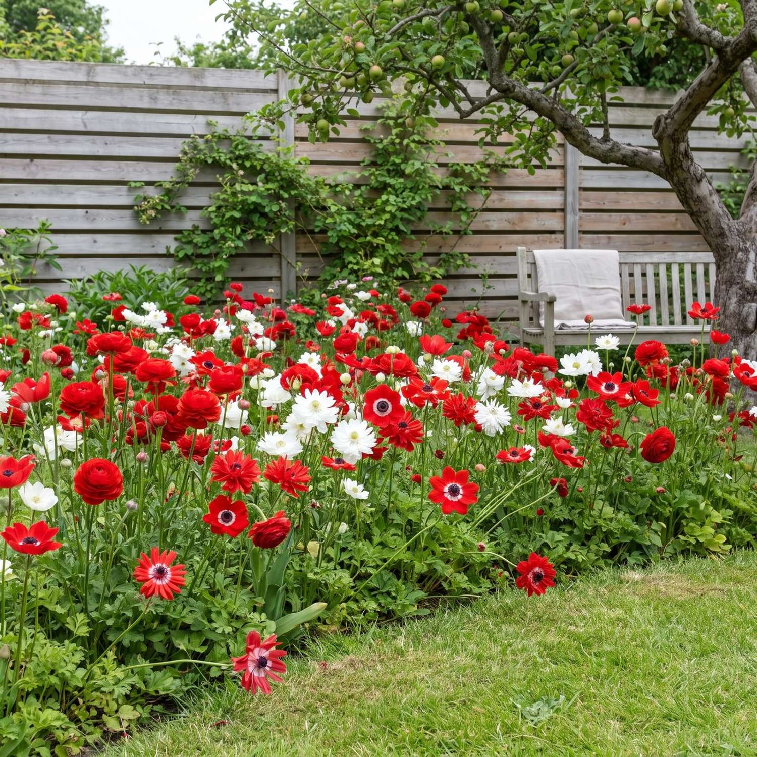 Færdigbed 'Poppy Red' (1 m²)
