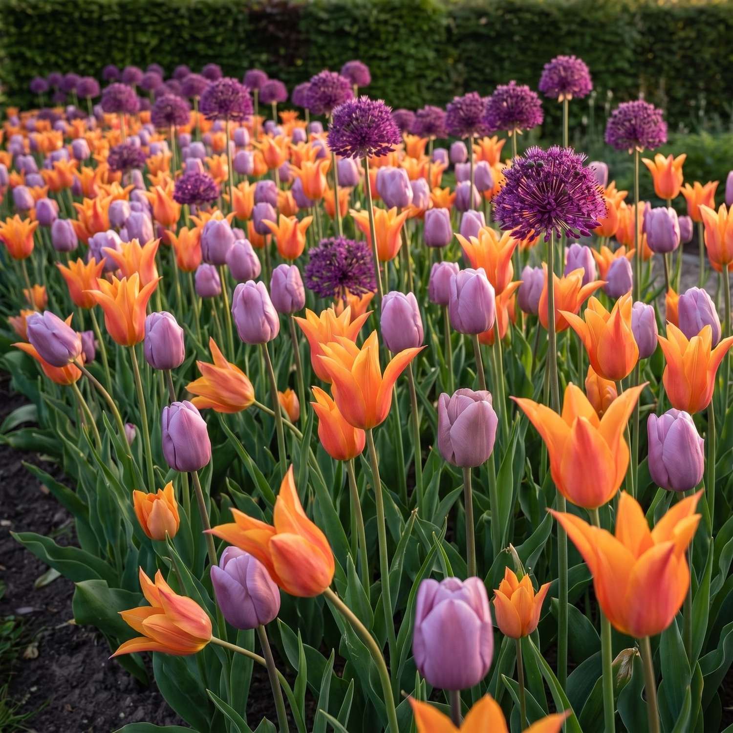Færdigbed 'Tangerine & Lavender' (1 m²)