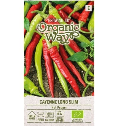 Chilipeber "Cayenne Long Slim" økologiske - Blomsterverden