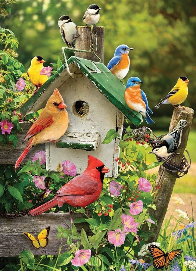 "Summer Birdhouse" - 1000 brikker - Blomsterverden